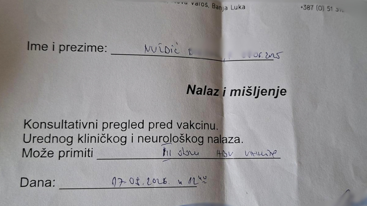 Alergija na vakcinu Banjaluka