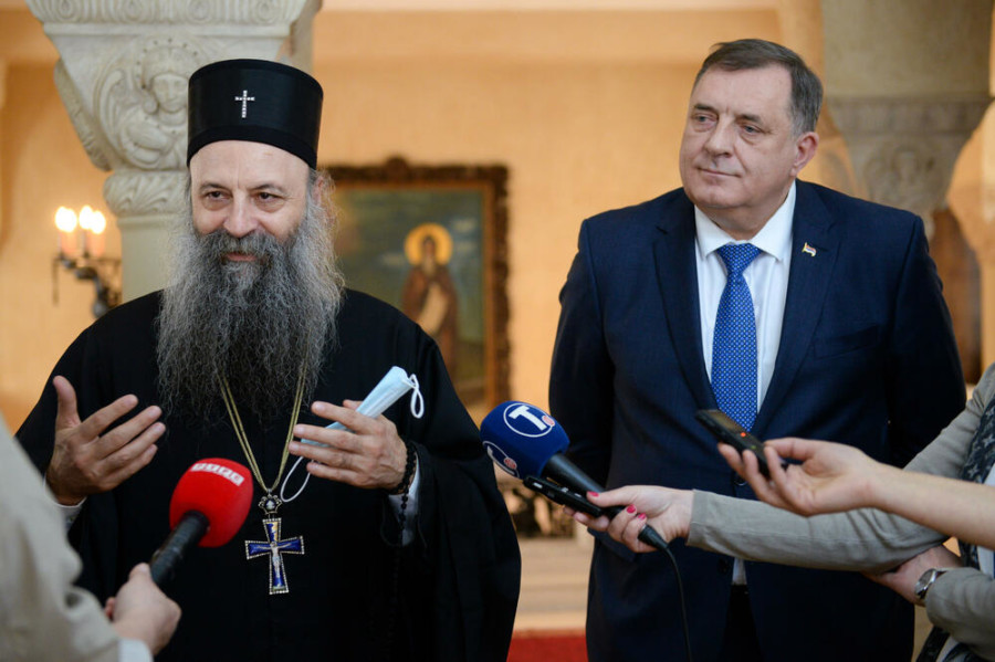 DOBOJ: Dodik na dočeku patrijarha Porfirija u Doboju
