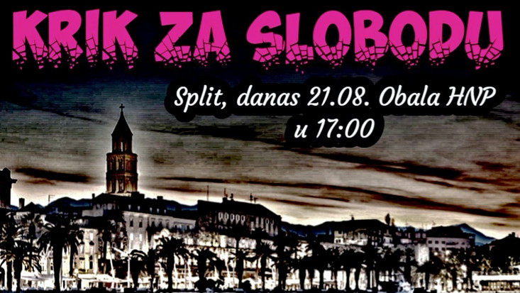 SPLIT: Više stotina ljudi na skupu protiv korona mjera