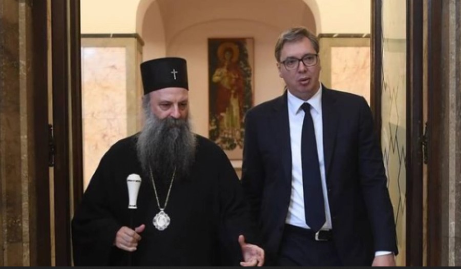 PREDSJEDNIK VUČIĆ I PATRIJARH PORFIRIJE Srbija i Republika Srpska grade veliki Memorijalni centar