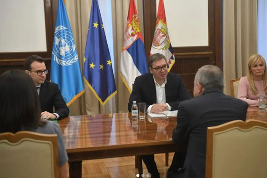 VUČIĆ SA ŠEFOM MISIJE UN na KiM Zahirom Taninom