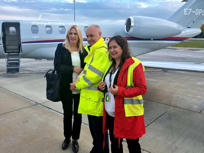 ŽELJKA CVIJANOVIĆ U POLJSKOJ, dobrodošlicu joj priredili radnici sa aerodroma