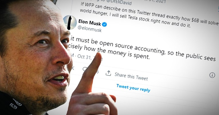 MUSK: AKO UN OBJASNI kako 2% mog novca može riješiti glad u svijetu, NAPRAVIĆU TO!