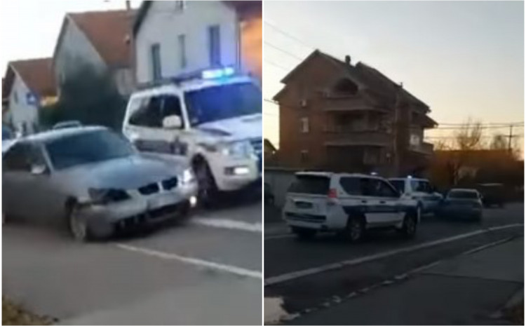 KAO U FILMU! DRAMATIČAN SNIMAK POTJERE U ZEMUNU: Policija pokušava da opkoli uništeni BMW, ulicom odjekuju pucnji! (VIDEO)