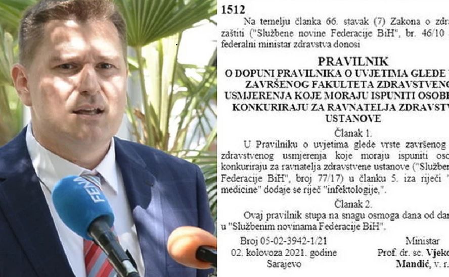 KAKO JE IZMIJENJEN ZAKON DA BI SINIŠA SKOČIBUŠIĆ mogao biti direktor Zavoda za javno zdravstvo FBiH!