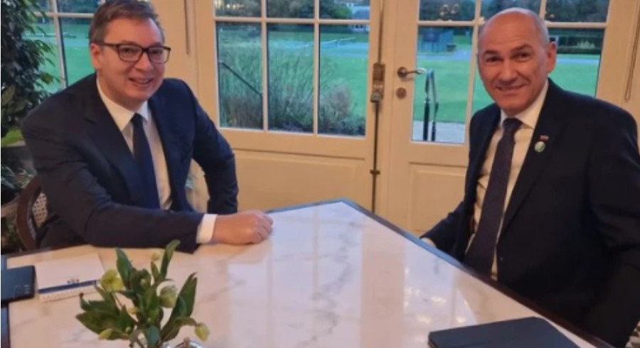 UNAPRIJEĐUJEMO ODNOSE I SARADNJU Predsjednik Srbije Vučić razgovarao sa slovenačkim premijerom