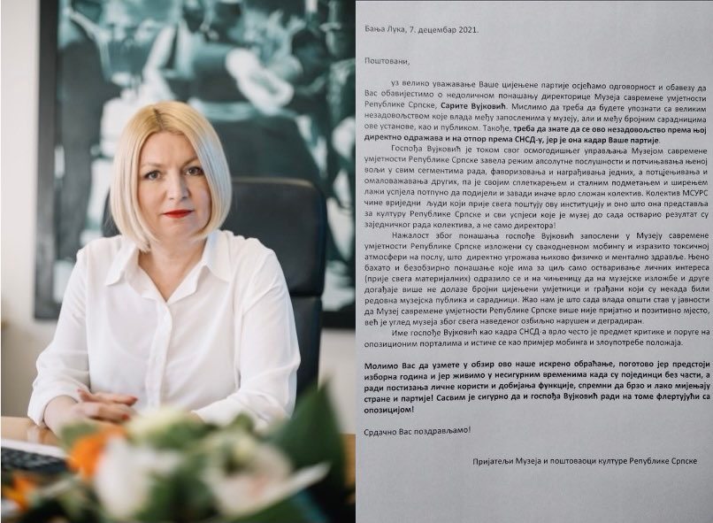 RADNICI SE ŽALILI STRANCI! Mobing u MSU RS? SARITA VUJKOVIĆ "zavela REŽIM apsolutne poslušnosti"?
