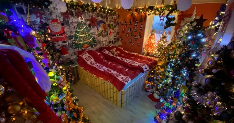 ČAK 444 JELKE Do sada niste vidjeli ovako PRAZNIČNO uređen stan (VIDEO)