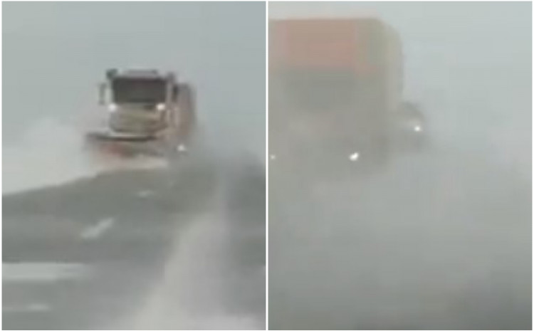 POZIV NA OPREZ VOZAČIMA NA OVOM PREDJELU! Snažni snježni nanosi vjetra ugrožavaju sigurnost (VIDEO)