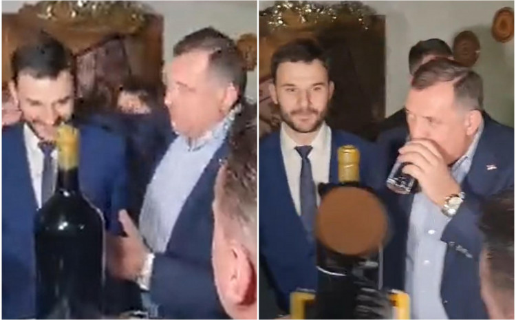 OPET SE ORI "NE MOŽE NAM NIKO NIŠTA"! Dodik stigao u Prijedor, časti rakijom (VIDEO)