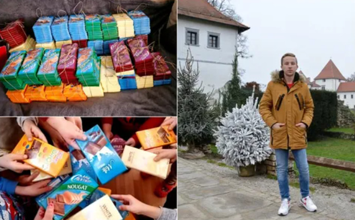 DAŠ IM ČOKOLADU I KAO DA SU DOBILI CIJELI SVIJET! Matija obradovao djecu sa 500 slatkiša
