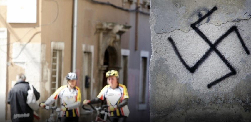 SRAMOTA! USTAŠKI SIMBOLI U PULI ispisani na dan sjećanja na ŽRTVE Holokausta!