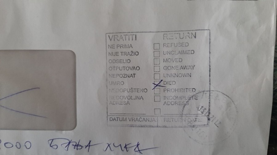 TREBINJKA DOŽIVJELA ŠOK! Došla da podigne penziju, uručili joj obavještenje da je - UMRLA! (FOTO)