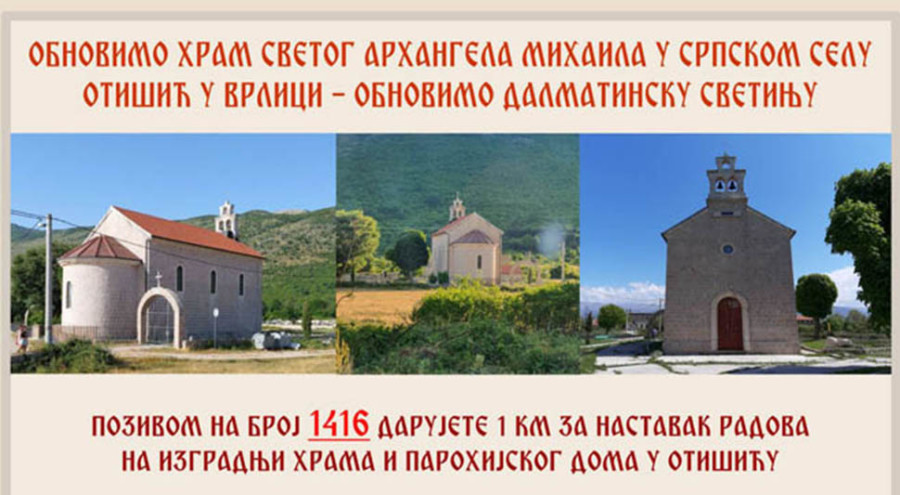 UJEDINJENI ZA OBNOVU SVETINJE Pozovite broj 1416 za pravoslavni hram u Dalmaciji