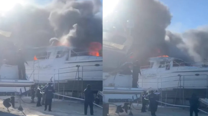 HAOS NA JADRANU! JAHTU DUGU DVADESET METARA PROGUTAO PLAMEN Vatrogasci je nisu uspjeli spasiti (VIDEO)