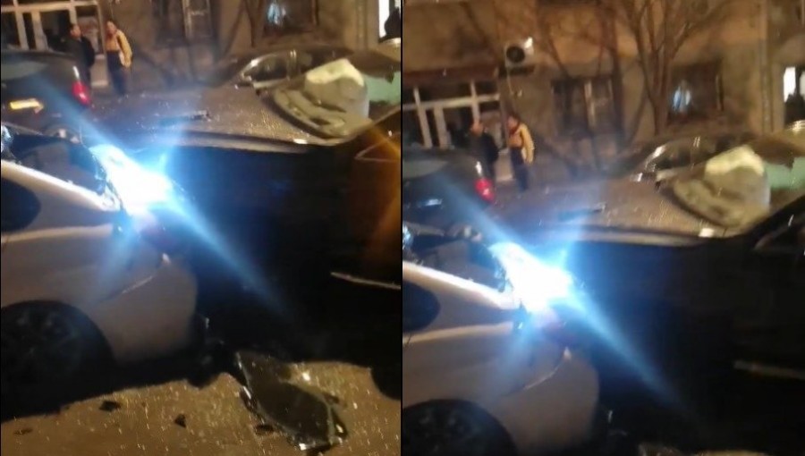 HAVARIJA NA SLAVIJI U BEOGRADU! Kolima udario u 10 automobila, a onda se PREVRNUO! Dijelovi kola svuda po putu