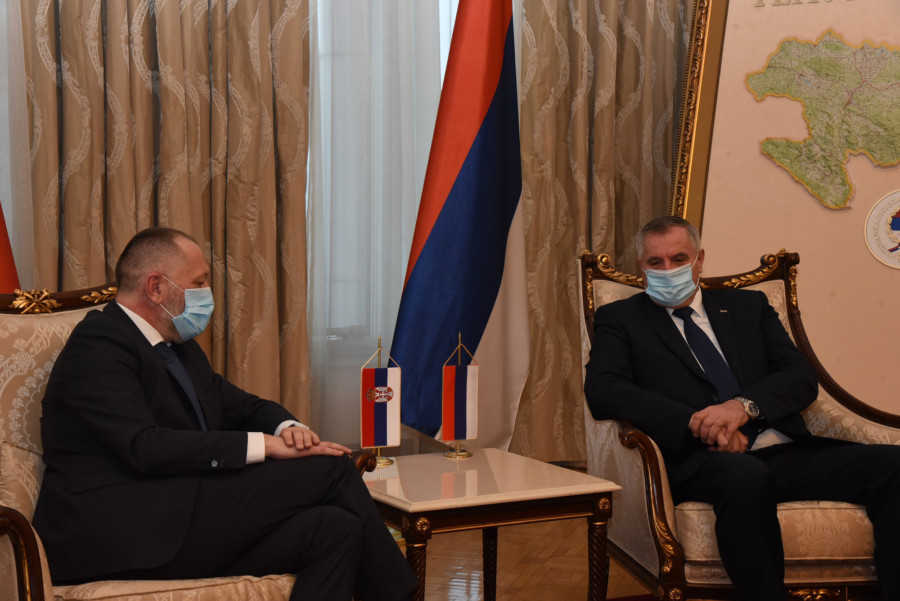RADOVAN VIŠKOVIĆ I KONZUL SRBIJE MILOŠ VUJIĆ razgovarali o mogućnostima proširenja i UNAPREĐENJA SARADNJE