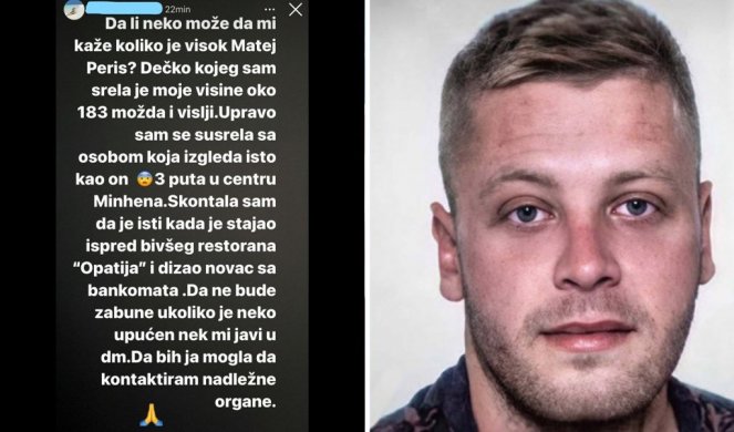 ŠOKANTNO! MATEJ PERIŠ viđen u Minhenu, NJEMAČKA policija pod uzbunom (FOTO)