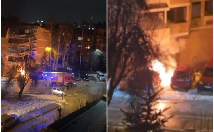 HAOS U SARAJEVU: Izgorjela dva automobila POTPUNO, uzrok požara još NEPOZNAT!