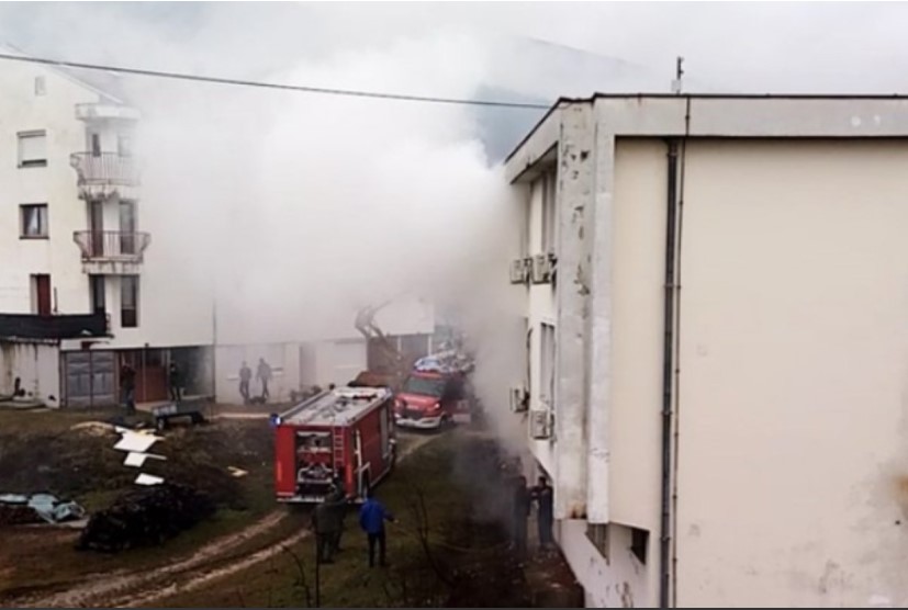 GORIO ĐAČKI DOM u Bileći, vatrogasci spriječili VEĆU štetu (VIDEO)