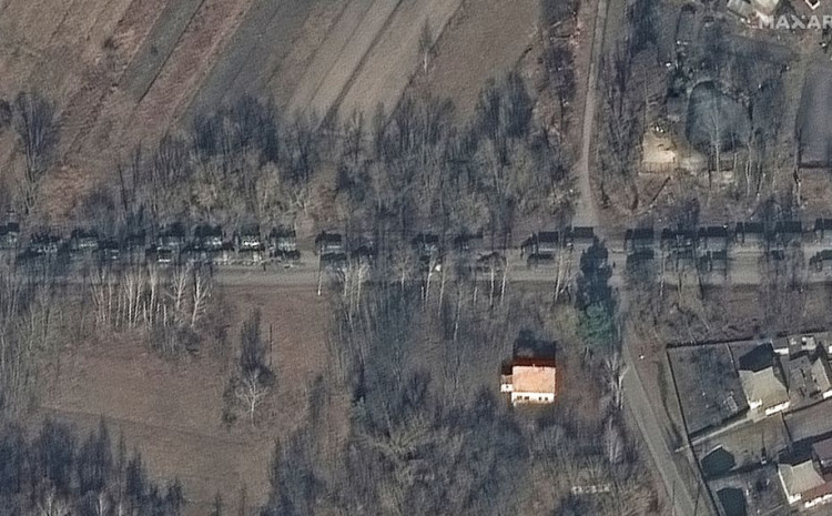 KONVOJ RUSKIH KOPNENIH SNAGA kreće se prema Kijevu