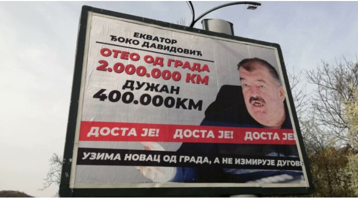 ĐOKO EKVATOR OSVANUO NA BILBORDU Gradonačelnik ispunio obećanje, informiše građane o aferama