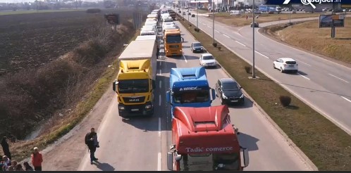 PRIJEDORSKA PETLJA Protest prevoznika zbog cijena goriva