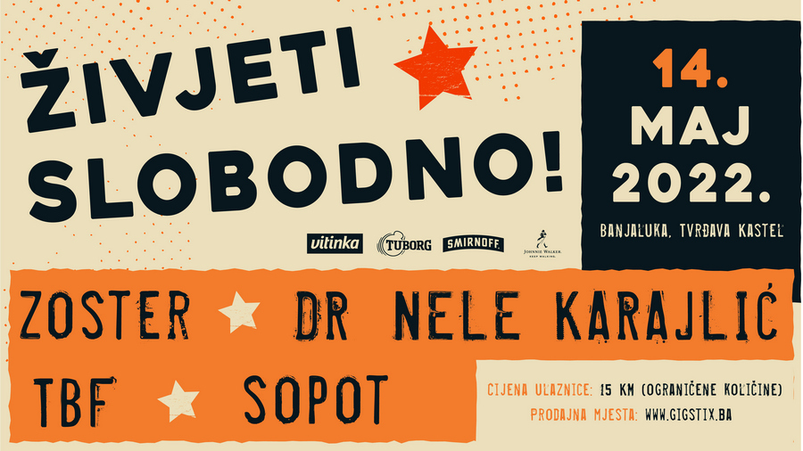 ŽIVJETI SLOBODNO 2022: Četiri benda na tvrđavi Kastel 14. maja, rezervišite kartu