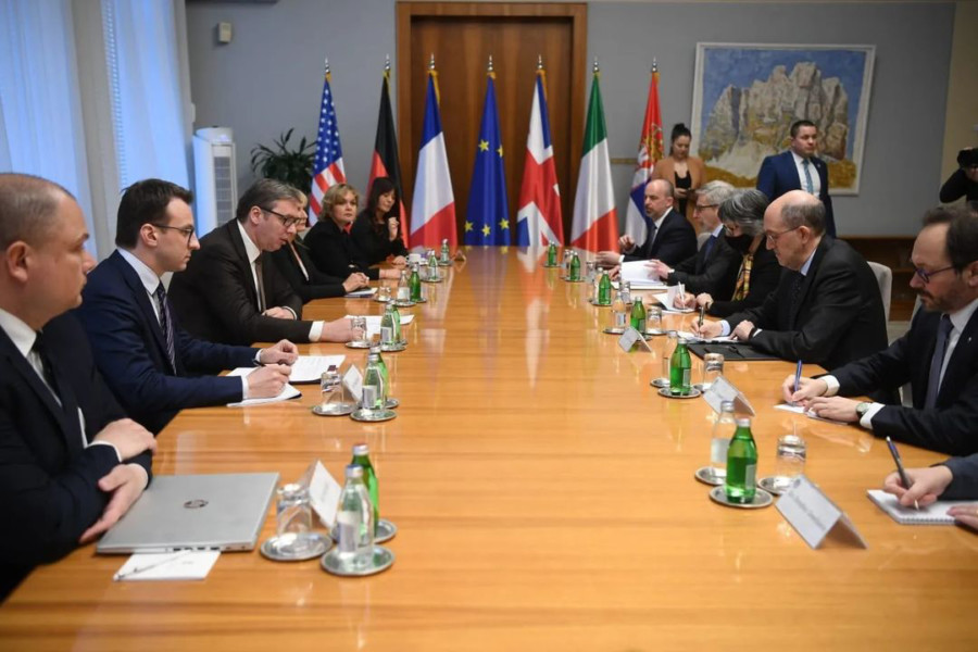 RAZGOVOR TRAJAO VIŠE OD DVA SATA! Vučić se sastao sa ambasadorima zemalja Kvinte