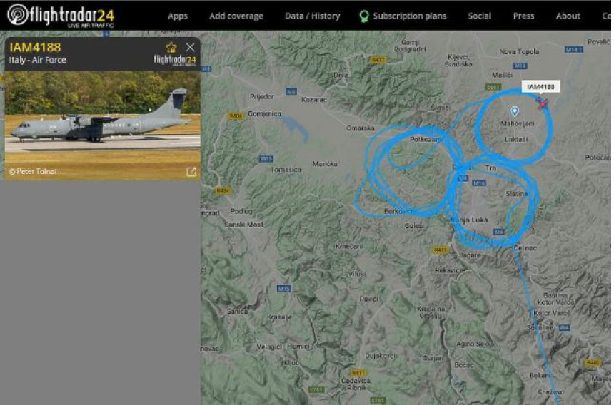 ŠTA SE DEŠAVA? Italijanski vojni avion kruži iznad Banjaluke