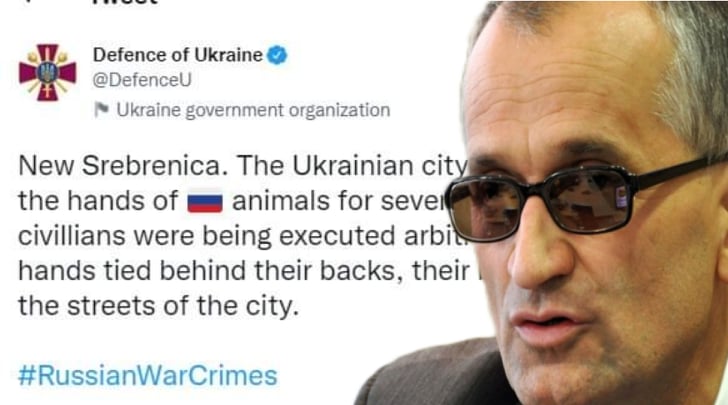 (UZNEMIRUJUĆI VIDEO) Galijašević: "Zapad montira proces u Buči. Šta očekivati od države koju vodi glumac?!”