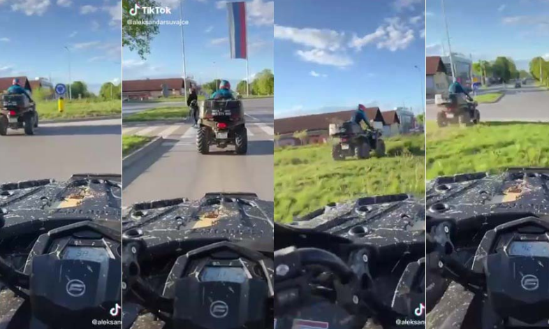 SNIMAK IZ BANJALUKE RAZLJUTIO MREŽE: Kakav bezobrazluk! Kvadovima preko zelene površine