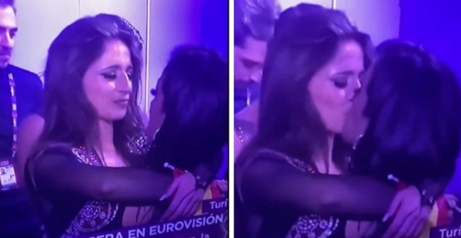 ŠPANSKA PREDSTAVNICA LJUBILA SVOJU DJEVOJKU u usta tokom proglašenja pobjednika (VIDEO)