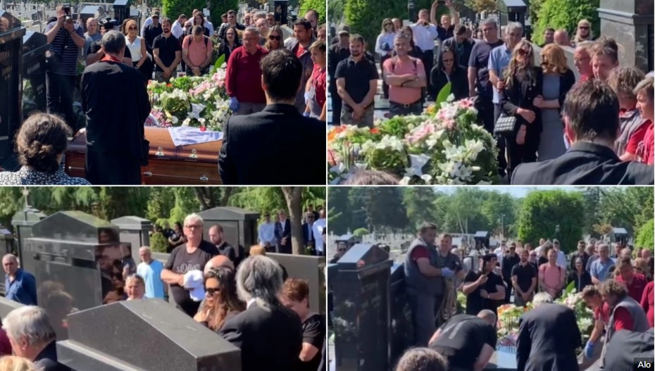 SAHRANJEN VIDOJE RISTOVIĆ: Bivša supruga i Nikolina jedva stoje na nogama, roditelje drže da se ne sruše od tuge (FOTO)