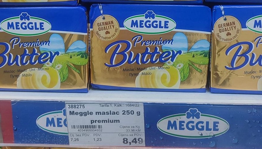 CIJENA MASLACA OD 250 GRAMA U BANJALUČKIM MARKETIMA dostigla vrtoglavih osam maraka i 50 pfeninga