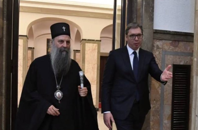 VUČIĆ SA PATRIJARHOM PORFIRIJEM "Pokušaćemo da sačuvamo mir po svaku cijenu"