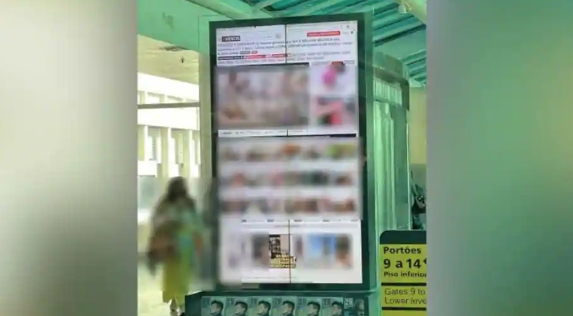HAKOVALI EKRANE NA AERODROMU U BRAZILU Umjesto oglasa puštali por*o filmove (VIDEO)