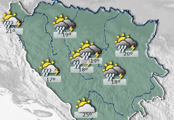 STIŽE NEVRIJEME Narandžasto i žuta upozorenja za obilnu kišu i jak vjetar