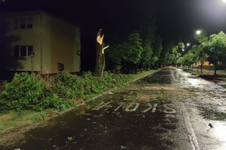 SNAŽNO NEVRIJEME U HRVATSKOJ Vjetar pokidao stabla, obilna kiša otežala saobraćaj