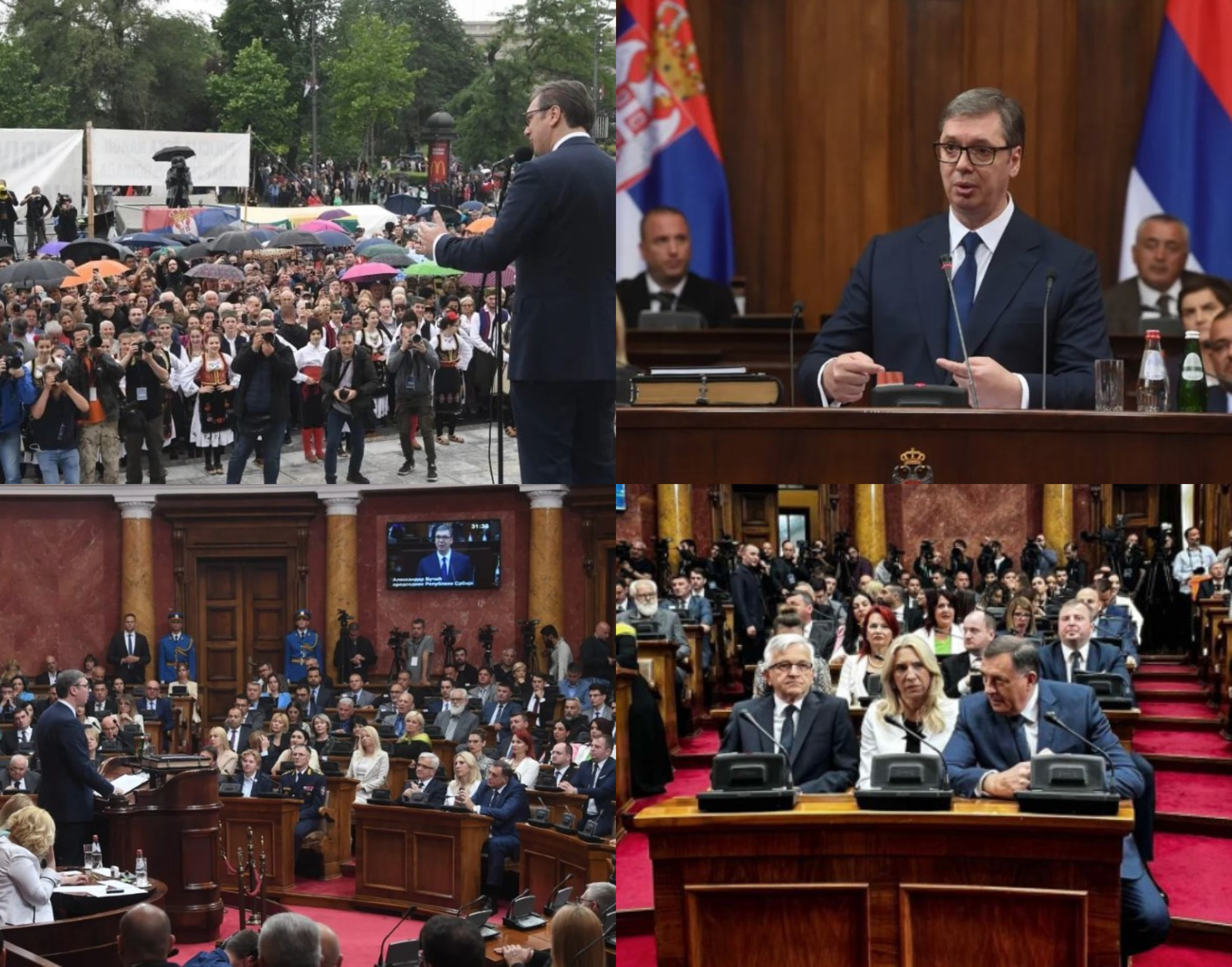 VUČIĆ NAKON POLAGANJA ZAKLETVE POSLAO SNAŽNU PORUKU SRPSKOM NARODU "PREKO DRINE": "Uvijek ćemo biti uz Republiku Srpsku, mijenjanja Dejtona bez saglasnosti sva tri naroda nema"