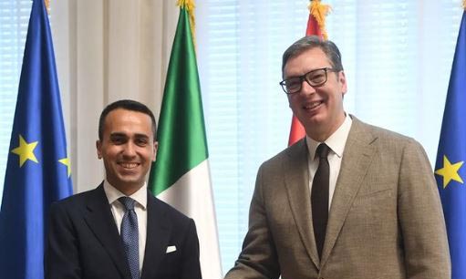 VUČIĆ SA DI MAJOM Zahvalnost Italiji na otvorenoj i kontinuiranoj podršci evrointegracijama Srbije