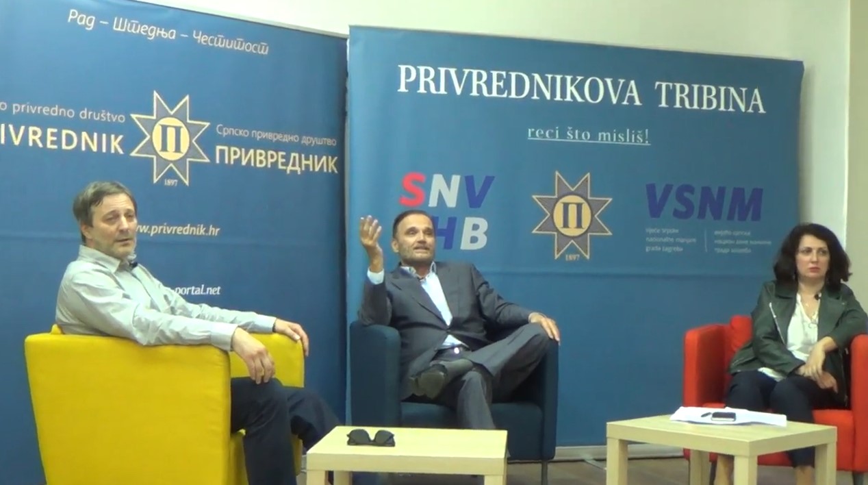 DEMOBILISANI BORCI NAPRAVILI HAOS NA TRIBINI U HRVATSKOJ O zločinima nad Srbima ne smije da se priča: Iz bezbjednosnih razloga Velimirović uključen video linkom, ali nije stigao ni da progovori