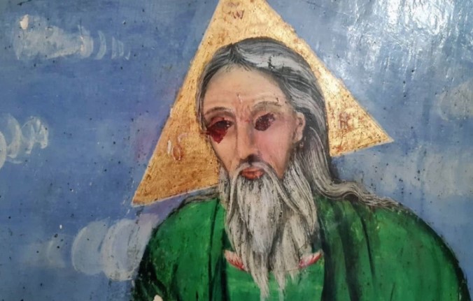 OSKRNAVLJENE IKONE IZ 19. VIJEKA, SUMNJA SE NA SEKTU Oči svetitelja precrtane crvenom bojom u Sabornom hramu Svete Trojice