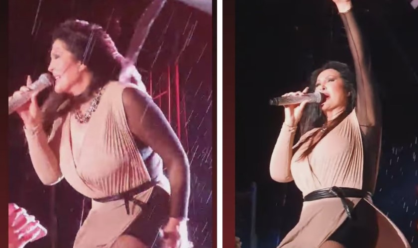 MOKRA “DO GOLE KOŽE” Dragana Mirković po nevremenu održala koncert u Sokocu, na poklon dobila mural (FOTO/VIDEO)