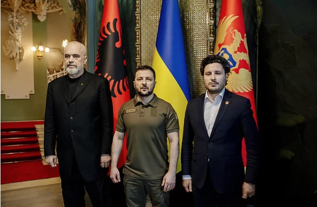 ABAZOVIĆ I RAMA SA ZELENSKIM U KIJEVU Zahtijevaju kandidatski status u EU za Ukrajinu