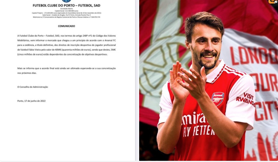 PORTUGALAC STIŽE U REDOVE "TOBDŽIJA" Potvrđeno: Arsenal doveo pojačanje iz Porta