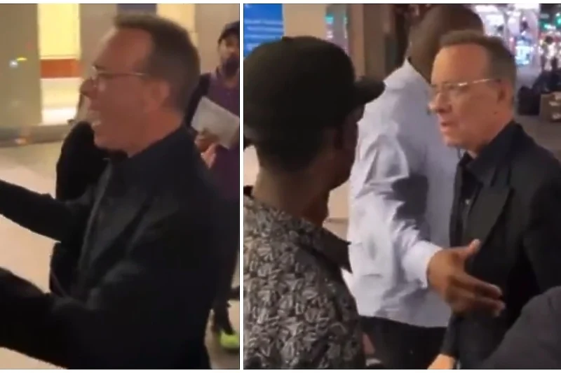 SVE SU SNIMILE KAMERE Tom Henks izgubio živce nakon što je obožavalac gurnuo njegovu suprugu