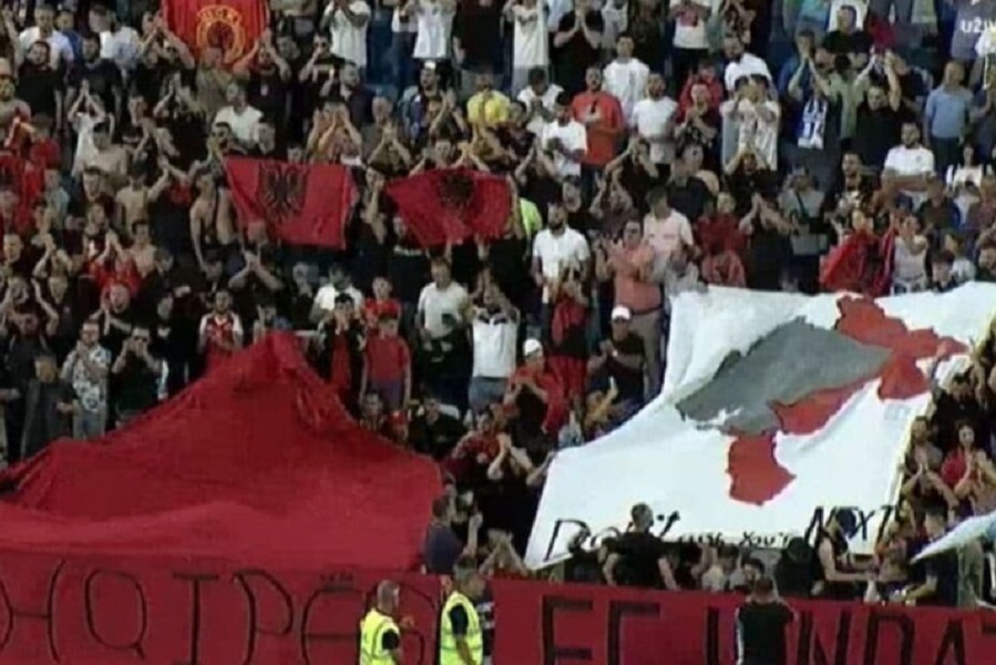 ALBANCI OD FUDBALA NAPRAVILI SKANDAL I TRAVESTIJU Navijači Llapija provocirali nacionalističkim ispadima (FOTO)