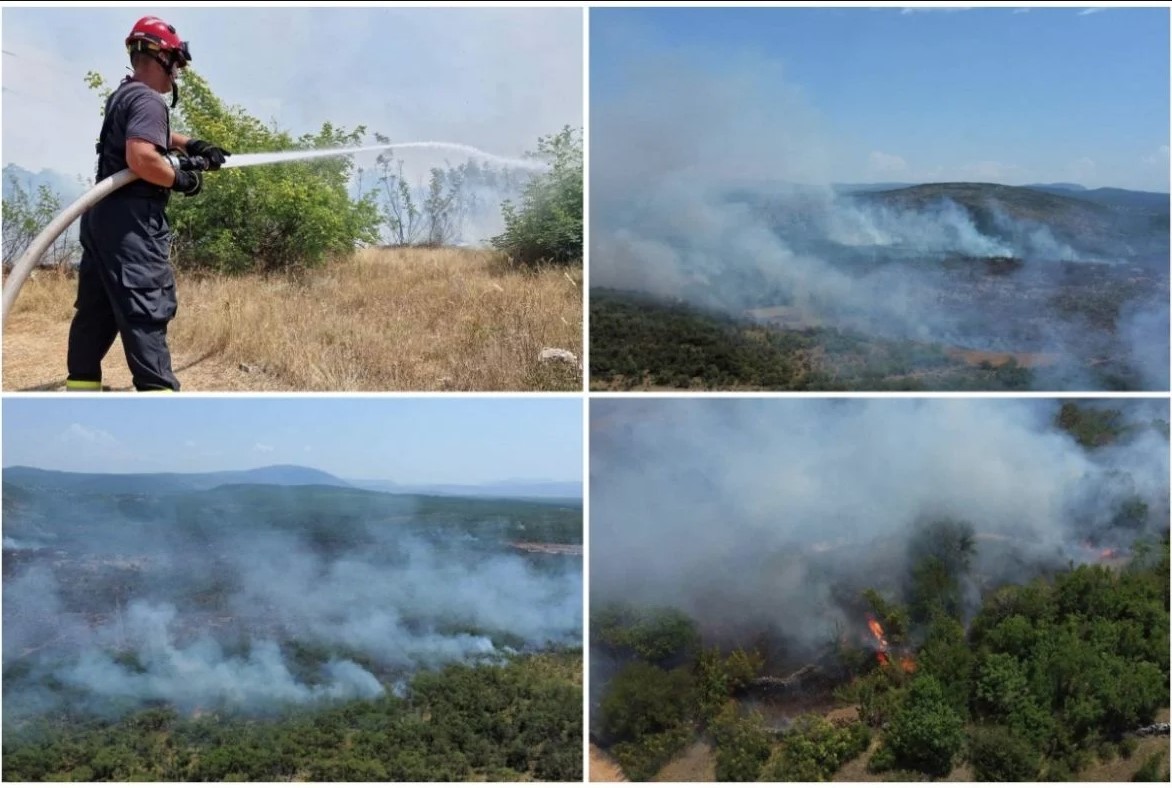 Veliki požar u mjestu Gubavica kod Mostara (VIDEO)