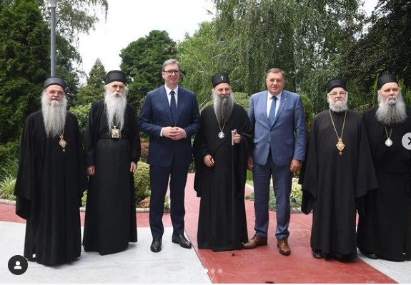 VUČIĆ O SASTANKU SA PATRIJARHOM I DODIKOM: "Razgovarali smo o Kosovu i Metohiji"